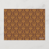 Tischnummern Damask Brown Orange Red (Rückseite)
