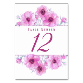 Tischnummern der Aquarellkunst