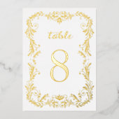 Tischnummern der Blumenzeichnung von Boho (Vorderseite)