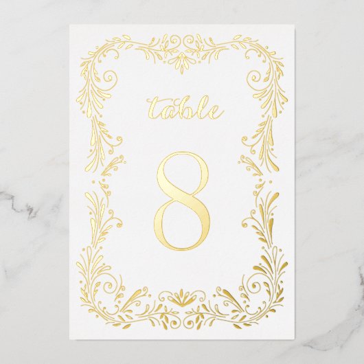 Tischnummern der Blumenzeichnung von Boho (Vorderseite)