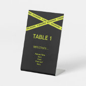 Tischnummern der Kriminalromane Geburtstag Sockelschild (Vorderseite)