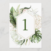 Tischnummern der tropischen Vegetation (Rückseite)