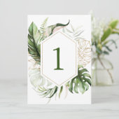 Tischnummern der tropischen Vegetation (Stehend Vorderseite)