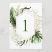 Tischnummern der tropischen Vegetation (Vorderseite)