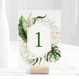 Tischnummern der tropischen Vegetation