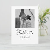 Tischnummern des klassischen Fotos (Stehend Vorderseite)