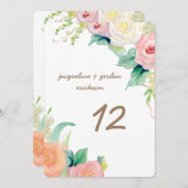 Tischnummern Einfache moderne Rose (Vorne/Hinten)