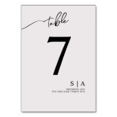 Tischnummern für eine moderne Hochzeit. (Rückseite)