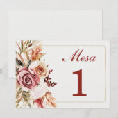 Tischnummern für Hochzeiten (Vorne/Hinten)
