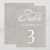 Tischnummern für Hochzeiten (Vorne/Hinten)