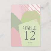 Tischnummern für Hochzeiten von Farbblöcken Frühja (Vorderseite)