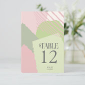 Tischnummern für Hochzeiten von Farbblöcken Frühja (Stehend Vorderseite)
