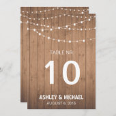 Tischnummern für Holzkörner und Streichlichter (Vorne/Hinten)