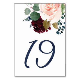 Tischnummern für KJ Watercolor Blue Schriftart #16