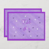 Tischnummern für lila und weiße Sterne Postkarten (Vorne/Hinten)