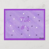 Tischnummern für lila und weiße Sterne Postkarten (Rückseite)