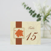 Tischnummern für orangefarbene Hochzeiten im Herbs (Stehend Vorderseite)