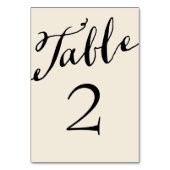 Tischnummern für Schwarz und Elfenbeinchic (Rückseite)