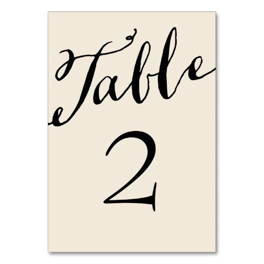 Tischnummern für Schwarz und Elfenbeinchic (Rückseite)