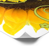 Tischnummern für Sonnenblumen Poster (Ecke)