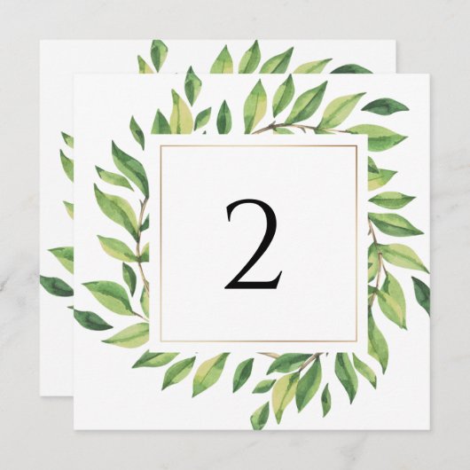 Tischnummern Grüngrenze (Vorne/Hinten)