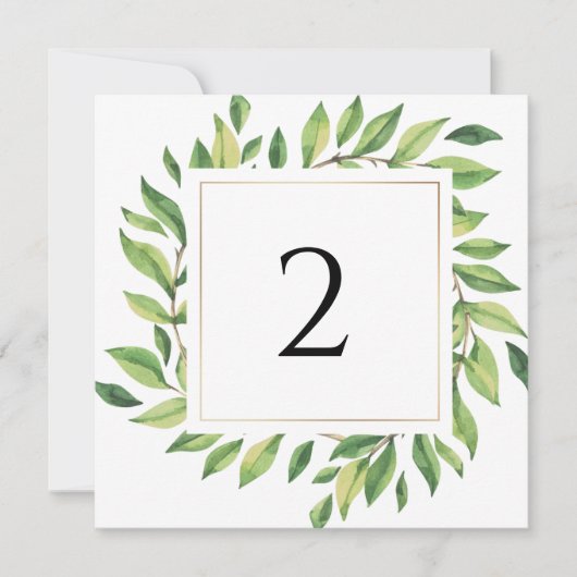 Tischnummern Grüngrenze (Vorderseite)