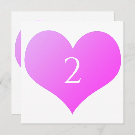 Tischnummern Herzgrenze (Vorne/Hinten)