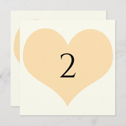 Tischnummern Herzgrenze (Vorne/Hinten)