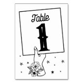 Tischnummern Hochzeit des traditionellen Tattoo Ro (Rückseite)