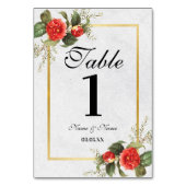 Tischnummern Hochzeit Weihnachts-Weihnachtsfest Ro (Rückseite)