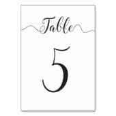 Tischnummern Hochzeiten Tabelle 5 (Vorderseite)