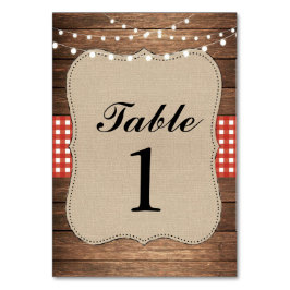 Tischnummern Hochzeiten von holzroten Rustikalen B