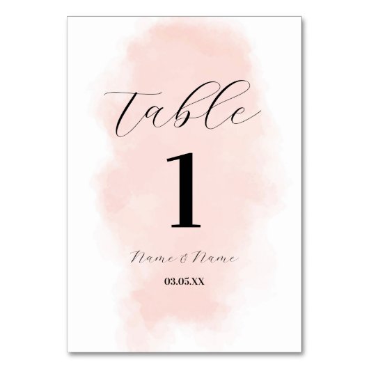 Tischnummern Hochzeitscreme (Vorderseite)