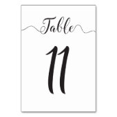 Tischnummern Hochzeitskarte (Rückseite)
