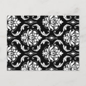 Tischnummern-Karten Damask Red Postkarte (Rückseite)