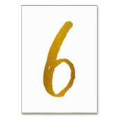 Tischnummern - Lässige Pinselschrift - Typografie (Rückseite)