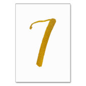 Tischnummern - Lässige Pinselschrift - Typografie (Rückseite)