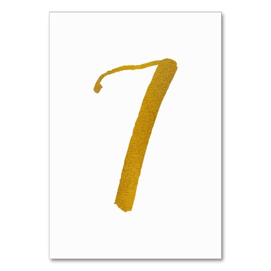 Tischnummern - Lässige Pinselschrift - Typografie (Vorderseite)