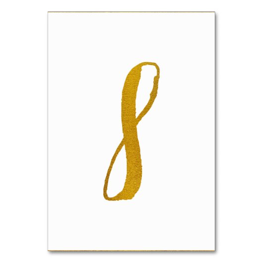 Tischnummern - Lässige Pinselschrift - Typografie  (Vorderseite)