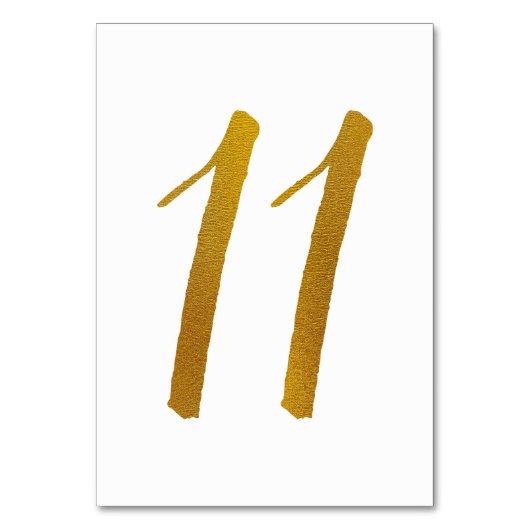 Tischnummern - Lässige Pinselschrift Typografie -1 (Vorderseite)