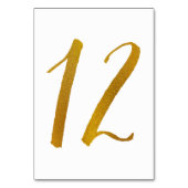 Tischnummern - Lässige Pinselschrift Typografie -1 (Rückseite)