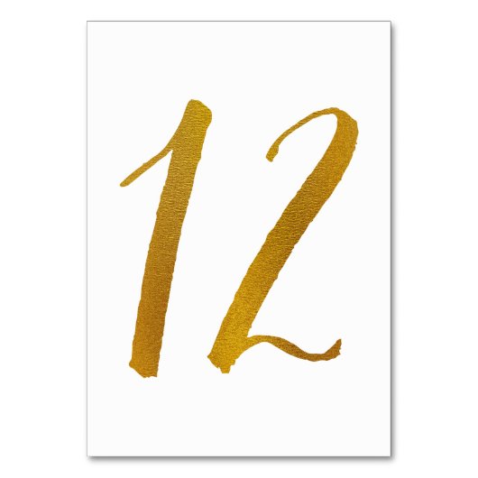 Tischnummern - Lässige Pinselschrift Typografie -1 (Vorderseite)