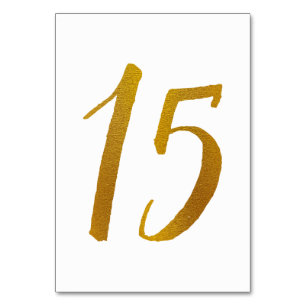 Tischnummern - Lässige Pinselschrift Typografie -1