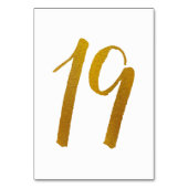 Tischnummern - Lässige Pinselschrift Typografie -1 (Rückseite)