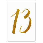 Tischnummern - Lässige Pinselschrift Typografie -1 (Rückseite)