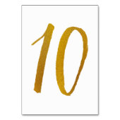 Tischnummern - Lässige Pinselschrift Typografie -1 (Rückseite)