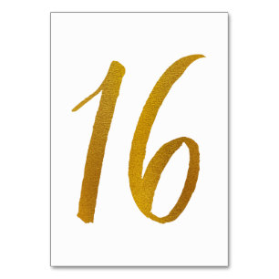 Tischnummern - Lässige Pinselschrift Typografie -1