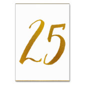 Tischnummern - Lässige Pinselschrift Typografie -2 (Rückseite)