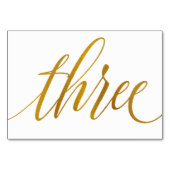 Tischnummern - Luxe Typografie (Imitate Gold Foil) (Rückseite)