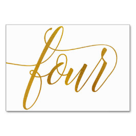 Tischnummern - Luxe Typografie (Imitate Gold Foil)